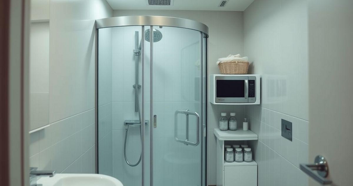 Box para banheiro pequeno de apartamento que otimiza espaço e estilo