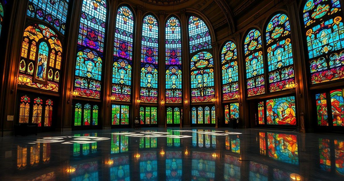 Vidro colorido transforma ambientes com estilo e elegância
